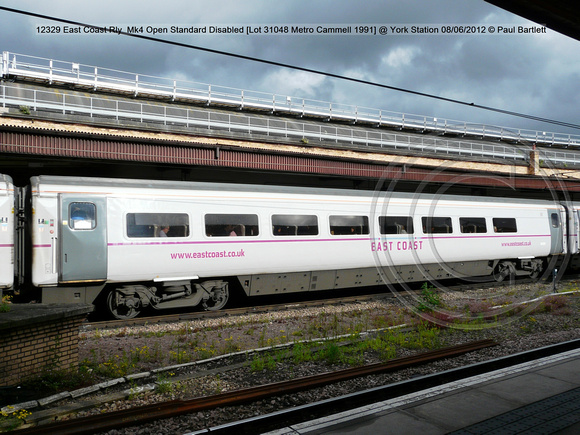 12329 East Coast Rly  Mk4 Open Standard Disabled [Lot 31048 Metro Cammell 1991] @ York Station 2012-06-08 © Paul Bartlett w