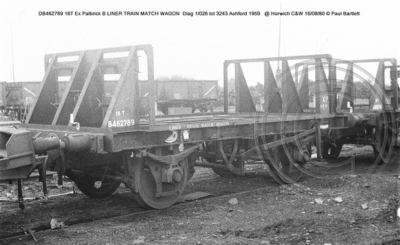 DB462789 LINER TRAIN MATCH WAGON @ Horwich C&W 80-08-16 � Paul Bartlett [1w]