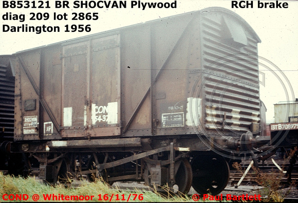 B853121 SHOCVAN Cond at Whitemoor 76-11-16
