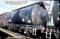 ESSO64447 [= SMBP6358] LOAD 31-750kg Class B lagged Petroleum Design code TT066W  @ Radyr 90-09-30 � Paul Bartlett w