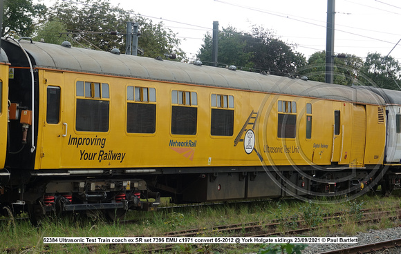 62384 Ultrasonic Test Train coach ex SR set 7396 EMU c1971 convert 05-2012 @ York Holgate sidings 2021-09-23 © Paul Bartlett [01w]