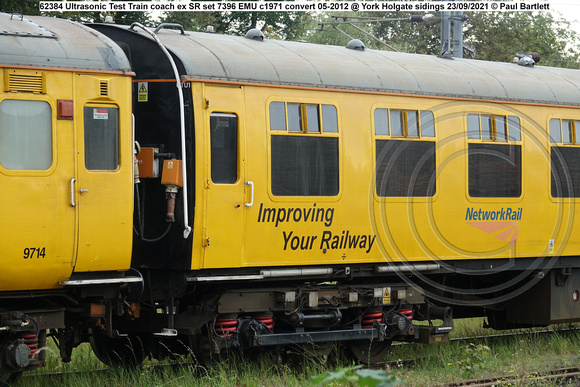 62384 Ultrasonic Test Train coach ex SR set 7396 EMU c1971 convert 05-2012 @ York Holgate sidings 2021-09-23 © Paul Bartlett [03w]