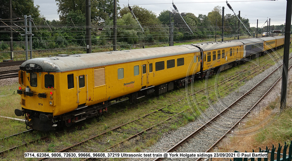 9714, 62384, 9806, 72630, 99666, 96608, 37219 Ultrasonic test train @ York Holgate sidings 2021-09-23 © Paul Bartlett [2w]