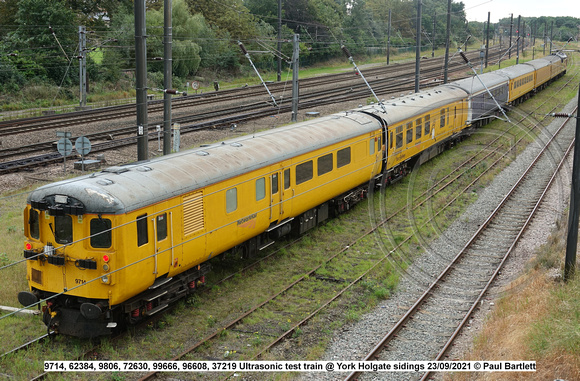 9714, 62384, 9806, 72630, 99666, 96608, 37219 Ultrasonic test train @ York Holgate sidings 2021-09-23 © Paul Bartlett [1w]