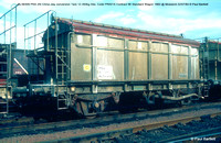 RLS6309 PRA 25t China clay conversion Tare 12-350kg Des. Code PR001A Contract 96 Standard Wagon 1983 @ Mossend 84-07-22 © Paul Bartlett w