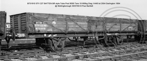B731910 STV BATTEN Tube Diag 1-448 @ Wellingborough 83-07-30 © Paul Bartlett w