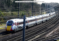 800103 LNER Azuma passes York Holgate sidings 2019-03-15 © Paul Bartlett [1w]