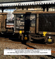 33 70 6790 003-1 JRA Touax Bogie box open [Diag E703 built Arbel Fauvet 1988] @ York Station 2021-10-15 © Paul Bartlett [2w]