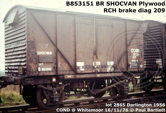 B853151 SHOCVAN Cond at Whitemoor 76-11-16