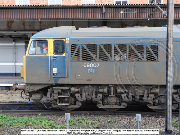 69007 [ex56037] Richard Trevithick GBRf Co Co [Rebuild Progress Rail, Longport Nov. 2022] @ York Station 23-12-13 © Paul Bartlett [16w]