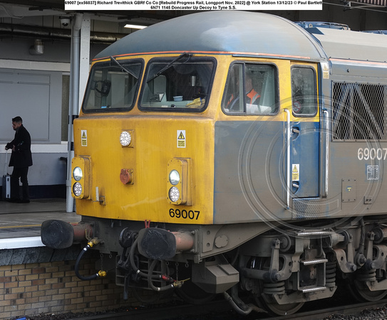 69007 [ex56037] Richard Trevithick GBRf Co Co [Rebuild Progress Rail, Longport Nov. 2022] @ York Station 23-12-13 © Paul Bartlett [18w]