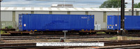 81 70 490 8 029-1 FKA Sffggmrrss DB 'Megafret' twin intermodal container  Malcolm WHMU1044728 @ Doncaster Station 2019-06-01 © Paul Bartlett w