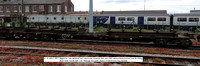 31 70 493 8 188-0 Sfggmrrss 140t 'Multifret' twin intermodal container flats Tare 36-550kg [Built Arbel Fauvet Rail, Lille 1993] @ Doncaster Station 2019-06-01 © Paul Bartlett [8w]