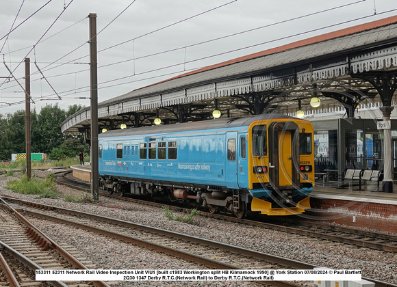 153311 52311 Network Rail Video Inspection Unit VIU1 [built c1983 Workington split HB Kilmarnock 1990] @ York Station 2024-08-07 © Paul Bartlett [2w]