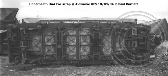 Underneath HAA For scrap @ Aldwarke UES 94-09-18 © Paul Bartlett w