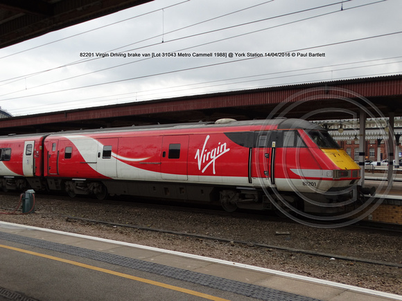 82201 Virgin Driving brake van [Lot 31043 Metro Cammell 1988] @ York Station 2016-04-14 © Paul Bartlett [0w]