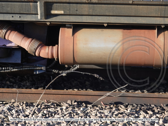 153385 53785 Network Rail Video Inspection Unit VIU3 [Convert Loram Derby August 2021] @ York Station 2024-01-01 © Paul Bartlett [22w]