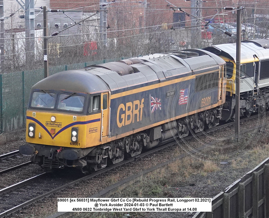 69001 [ex 56031] Mayflower Gbrf Co Co [Rebuild Progress Rail, Longport 02.2021] @ York Avoider 2024-01-03 © Paul Bartlett w