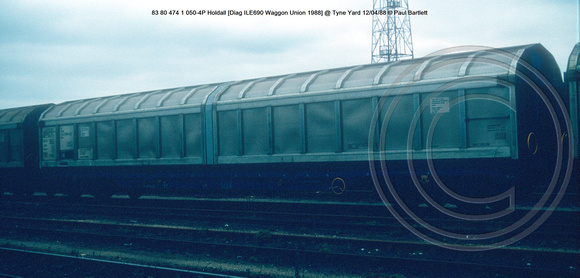 83 80 474 1 050-4P Holdall [Diag ILE690 Waggon Union 1988] @ Tyne Yard 88-04-12 © Paul Bartlett w