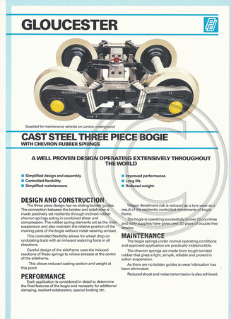 Gloucester Cast Steel Three piece Bogie chevron rubber springs, Powell Duffryn flyer 1 © Paul Bartlett Collection