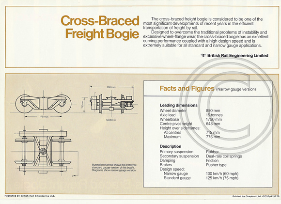 Cross Braced freight bogie XBB1 BREL flyer 2 © Paul Bartlett Collection