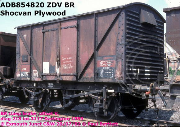 ADB854820 ZDV at Exmouth Junction C&W 82-07-26