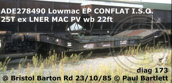 ADE278490 Lowmac EP CONFLAT I.S.O. [1] at Bristol Barton Rd 85-10-23