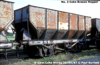 2 Coke Breeze Hopper Cwm coke works internal user mineral wagons