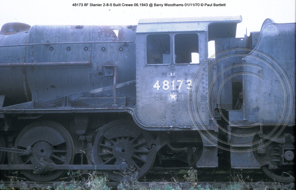 48173 8F Stanier 2-8-0 Built Crewe 06.1943 @ Barry Woodhams 70-11-01 � Paul Bartlett [2w]