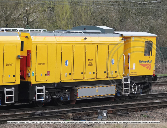 DR79261 Network Rail Harsco Track Technologies RGH-20C Switch and Crossing Rail Grinder [built no. 257692 2003]  @ York Holgate Junction 2024-03-07 © Paul Bartlett [2w]