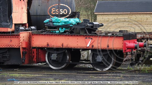 95207 [ADE331159, RS100440] Ransomes & Rapier CM&EE Breakdown Steam Crane D2958 1931 @ Nene Valley Railway - Wansford 2021-11-27 © Paul Bartlett [2w]