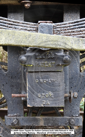 9 LNWR Open Tippler Ex Ketton Cement built 1900 Rebuilt in 1929. @ Nene Valley Railway - Wansford 2021-11-27 © Paul Bartlett [3w]