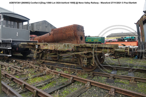 ADB707261 [060983] Conflat A [Diag 1069 Lot 3024 Ashford 1958] @ Nene Valley Railway - Wansford 2021-11-27 © Paul Bartlett [2w]