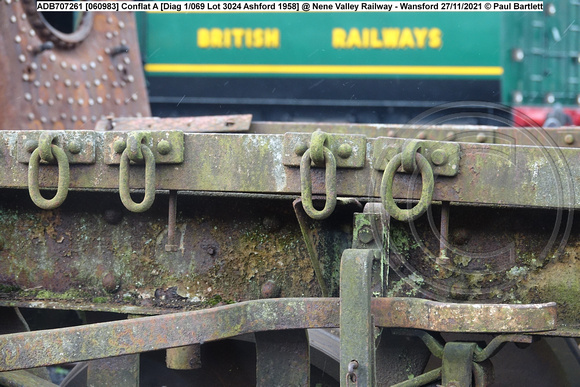 ADB707261 [060983] Conflat A [Diag 1069 Lot 3024 Ashford 1958] @ Nene Valley Railway - Wansford 2021-11-27 © Paul Bartlett [3w]