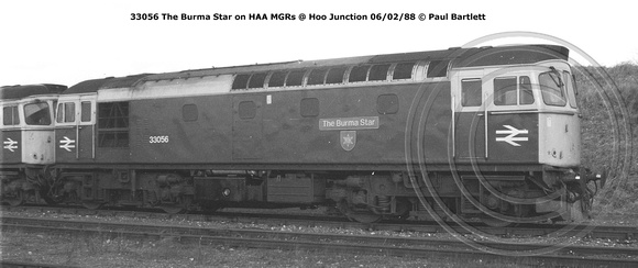 33056 The Burma Star BRC&W Type 3 @ Hoo Junction 88-02-06 © Paul Bartlett [2w]