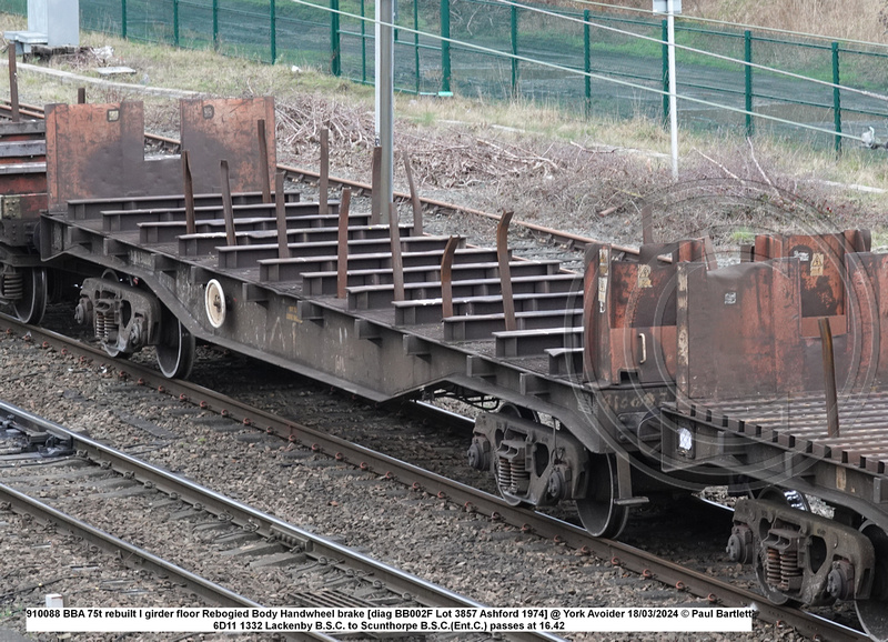 Paul Bartlett's Photographs | BR Steel Carrying Wagons | 910088 BBA 75t ...