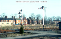LNER station starter signals @ Spalding 83-03-09 © Paul Bartlett w