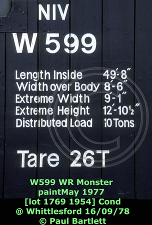 W599 WR Monster letter