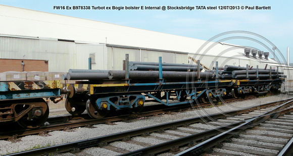 FW16 Ex B978338 Turbot Bogie bolster E Internal @ Stocksbridge TATA steel 2013-07-12 © Paul Bartlett w