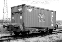 PR93207 PFA 29.6t 4-wh Kelly’s Container flat Tare 11-350kg Diag PF012D built Procor 1987 @ Onllwyn 92-07-18 © Paul Bartlett w