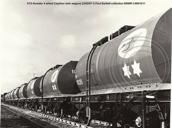 STS Bowater 4-wheel Clayliner tank wagons 67-02-23 © Paul Bartlett collection BRWR C49815-11   W