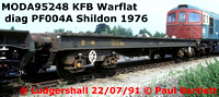 MODA95248 KFB Warflat Diag PF004A Shildon 1976 @ Ludgershall 91-07-22 © Paul Bartlett