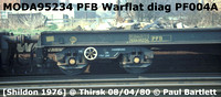 MODA95234 PFB Warflat Diag PF004A [Shildon 1976] @ Thirsk 80-04-08 © Paul Bartlett [2]