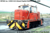 1 MP202 1230 EE diesel Onllwyn Colliery 92-07-18 © P Bartlett [1w]