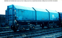 BSSP4066 JSA 70.8t British Steel Covered coil Tare 31-200kg [convert Iron ore tippler Marcrofts Stoke 2-1996] @ Tees Yard 98-07-19 © Paul Bartlett w