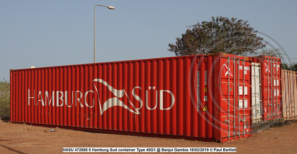 HASU 472886 0 Hamburg Sud container Type 45G1@ Banjul Gambia 2019-02-18 © Paul Bartlett w