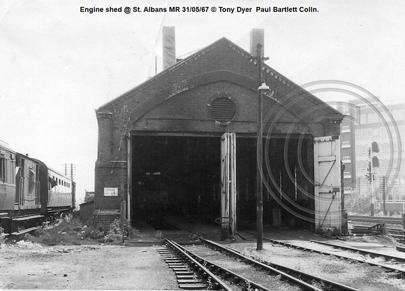 Engine shed @ St. Albans MR 67-05-31 © Tony Dyer  Paul Bartlett Colln. [5w]