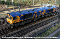 66736 [ex 66404] Wolverhampton Wanderers GBRf [JT42CWR GM -EMD works no. 20038515-4 14.10.2003] @ York Holgate Sidings 2021-12-15 © Paul Bartlett [1w]