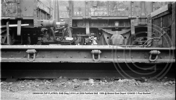 DB900108 ZVP FLATROL EAB Diag 2-516 Lot 2936 Fairfield S&E 1956 @ Bristol East Depot 85-04-12 © Paul Bartlett [4w]