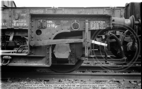 DB900108 ZVP FLATROL EAB Diag 2-516 Lot 2936 Fairfield S&E  1956 @ Bristol East Depot 85-04-12 © Paul Bartlett [5w]